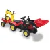 Traktor bager na pedala s prikolico in žlico Benson