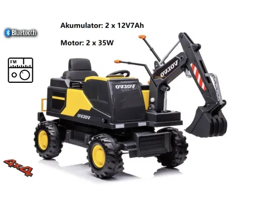 Otroški BAGER XL na akumulator Volvo DK-VE888 (moder ali zelena)