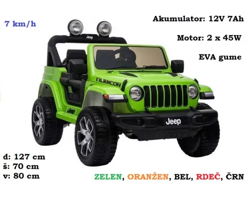 Jeep Wrangler Rubicon 12V, EVA gume DK-JWR555