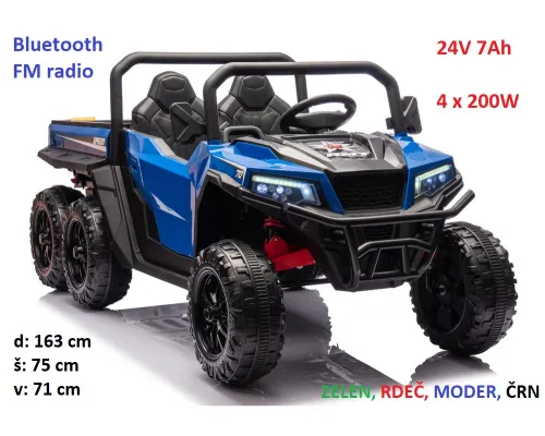 Otroško terensko kmetijsko vozilo 6-kolesnik XB-1038A 24V 800W