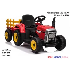 Otroški traktor na akumulator 12V - XMX611 (roza, rdeč, moder, zelen)