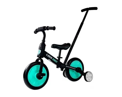 Otroški tricikel in poganjalec 3v1 črno-mint LEAN Trike