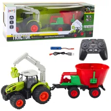 Daljinsko voden RC traktor sejalnica vrtljivimi grabljami 2 4g 21206