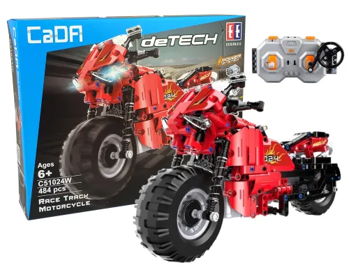 Daljinsko voden RC avto cada building blocks motorcycle 2 4g 484 pcs 9209