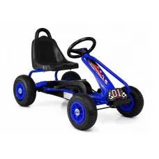 Otroški gokart na pedala G201 rumeni z zaščiteno verigo
