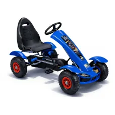 Otroški gokart na pedala F618 modri z napihljivimi kolesi