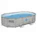 Ovalni montažni bazen Bestway 56946 Power Steel Swim Vista 427 x 250 x 100 cm s črpalko in okenci