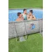Ovalni montažni bazen Bestway 56946 Power Steel Swim Vista 427 x 250 x 100 cm s črpalko in okenci