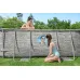 Ovalni montažni bazen Bestway 56946 Power Steel Swim Vista 427 x 250 x 100 cm s črpalko in okenci