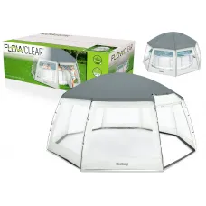 Kupolasti šotor paviljon za bazen Bestway 58612 Flowclear 600 x 600 x 295 cm