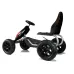 Veliki otroški gokart na pedala B012 črni z napihljivimi kolesi