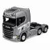 Profesionalni RC vlačilec Scania 770S s tovorno prikolico Huina 1501/1502 1:18 srebrni