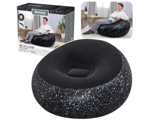 Napihljivi udobni fotelj črn Inflate A Chair Bestway 75153