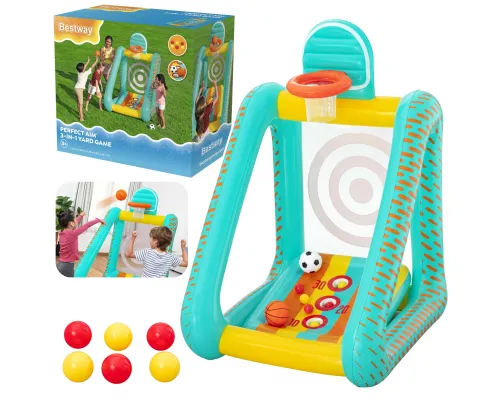 Napihljiva vrtna igra 3v1 košarkarski set Bestway 52813