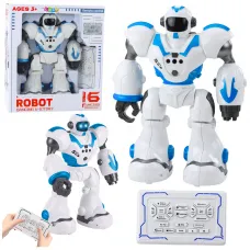 Interaktivni daljinsko voden RC robot 16 funkcij z lučmi in zvoki modri 28840