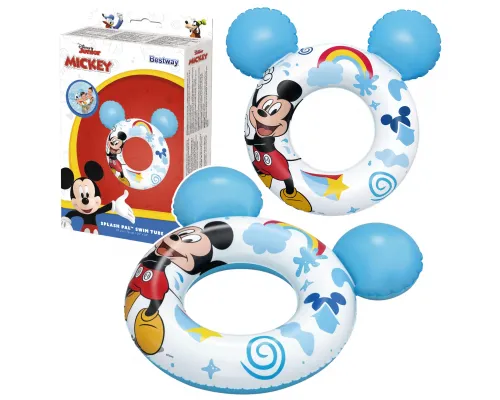 Napihljivi obroč za plavanje Mickey Mouse z ušesi Bestway 9102K