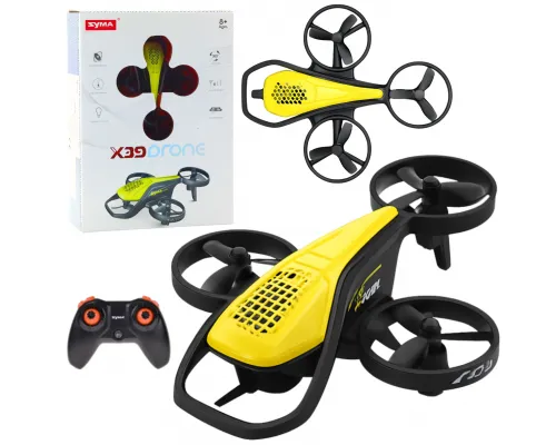 Daljinsko voden mini RC dron Syma X39 / X36 z 2 hitrostma in 3D akrobacijami - Rumeni
