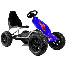 Veliki otroški gokart na pedala B012 modri z napihljivimi kolesi