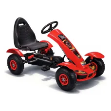 Otroški gokart na pedala F618 rdeči z napihljivimi kolesi