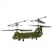 Daljinsko voden vojaški helikopter Syma S026H-1 Chinook z dvojnim rotorjem - Khaki zeleni
