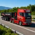 Daljinsko voden RC gradbeni stroj kovinski prekucnik semi s prikolico črni 32332