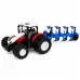 Daljinsko voden RC traktor dvojnim plugom rdeči 1 24 29725