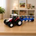 Daljinsko voden RC traktor dvojnim plugom rdeči 1 24 29725
