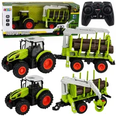 Daljinsko voden RC traktor forest s prikolico grabežem za les 1 24 29735