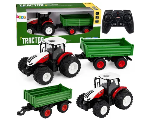 Daljinsko voden RC traktor farm prikolica prekucnik sound 1 24 29732