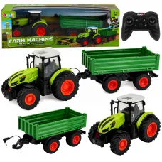 Daljinsko voden RC traktor prikolica prekucnik zeleni 1 24 29752