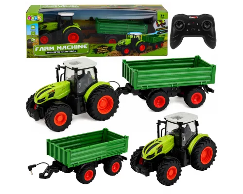 Daljinsko voden RC traktor prikolica prekucnik zeleni 1 24 29752