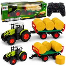 Daljinsko voden RC traktor farm bale sena s prikolico 1 24 29751