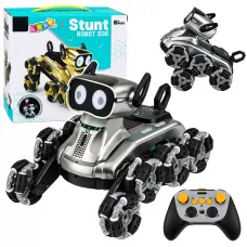 Interaktivni daljinsko voden RC robot kuža 8 kolesih s triki srebrni 31245