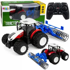 Daljinsko voden RC traktor valjarjem rdeči 1 24 29723