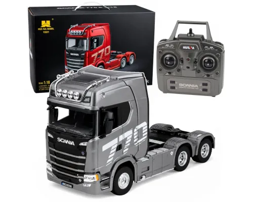 Daljinsko voden RC avto Scania huina 1501 tovornjak sivi srebrni 1 18 32329