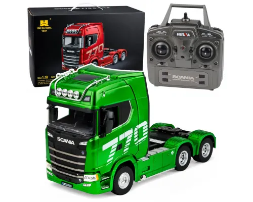 Daljinsko voden RC avto Scania tovornjak huina zeleni 1 18 31583