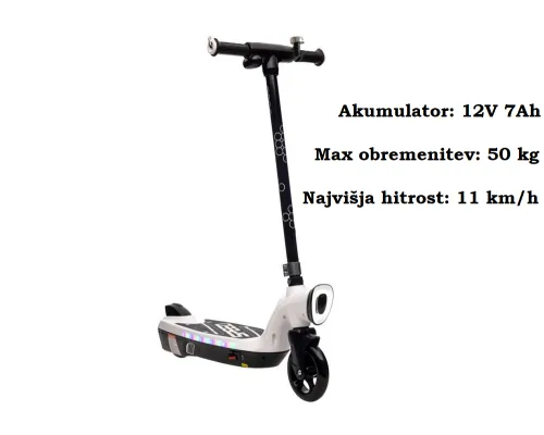 Otroški električni skiro na akumulator 12V7Ah