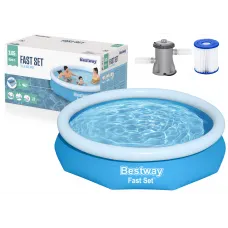 Okrogli napihljivi bazen Bestway 57458 Fast Set 305 x 66 cm