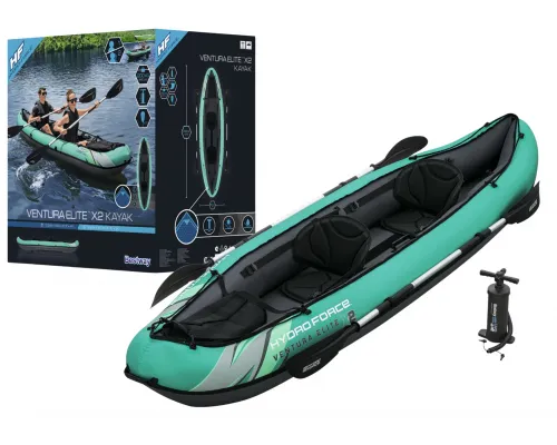 Napihljivi kajak dvosed Bestway 65052 Hydro-Force Ventura 330 x 86 cm z vesli in tlačilko