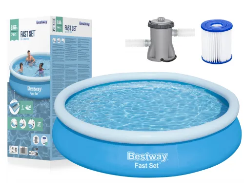 Okrogli napihljivi bazen Bestway 57274 Fast Set 366 x 76 cm s črpalko