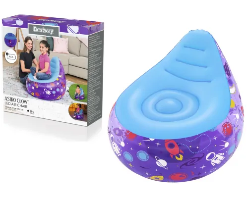 LED napihljiv otroški fotelj Kosmos Bestway 75122