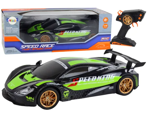 Daljinsko voden RC avto large sports 1 10 zeleni črni 17359