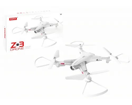 Daljinsko voden zložljiv RC dron Syma Z3 720P HD kamera z nosilcem za telefon - Beli