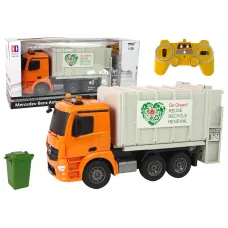 Daljinsko voden RC avto tovornjak Mercedes benz antos oranžni trash 12898