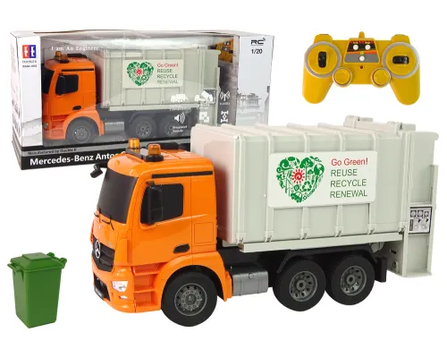Daljinsko voden RC avto tovornjak Mercedes benz antos oranžni trash 12898