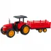 Daljinsko voden RC traktor farm s prikolico rdeči 22934