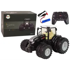 Daljinsko voden RC traktor črni 2 4g kovinski 13344