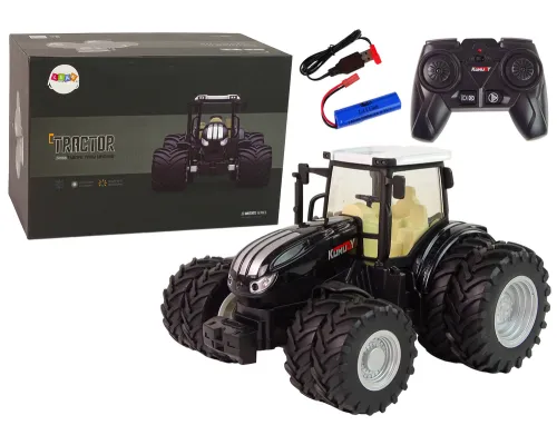 Daljinsko voden RC traktor črni 2 4g kovinski 13344