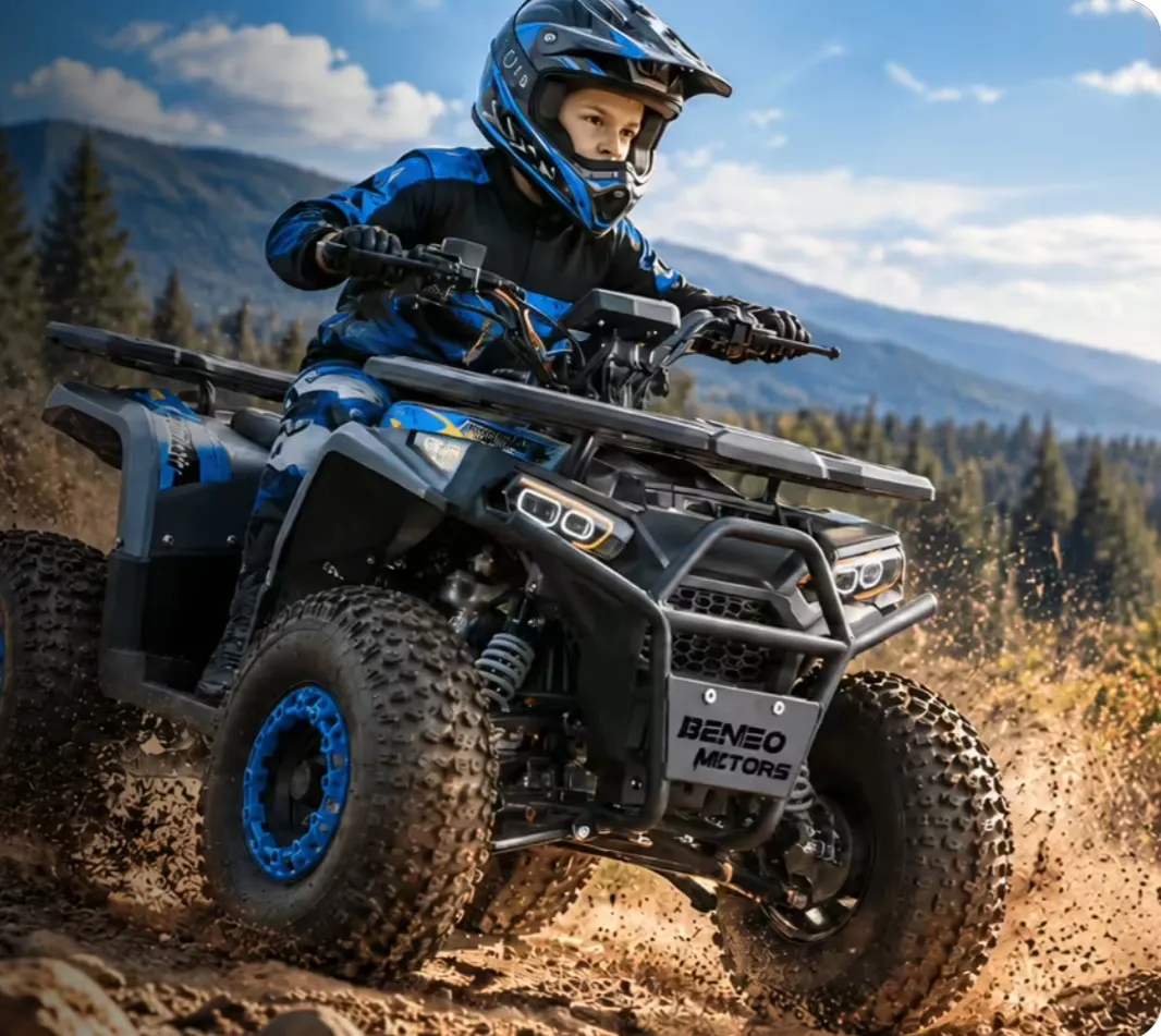 Otrok vozi bencinski štirikolesnik MTX 50cc